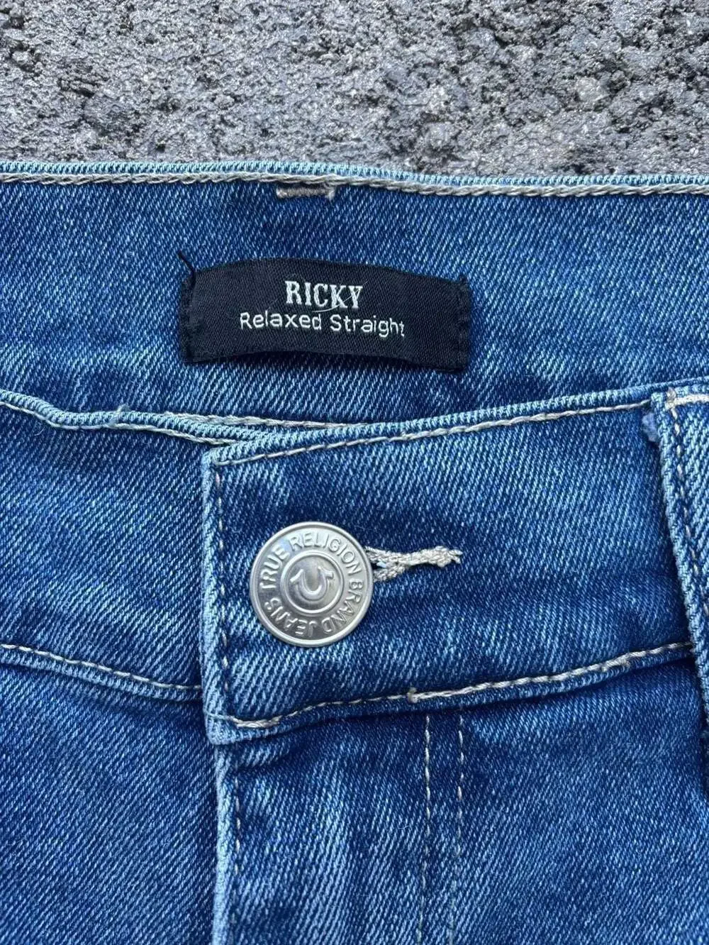 True Religion Ricky Relaxed Straight Cut-Off Denim Shorts